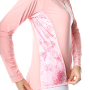 Women's SG Edge Pink Camo Long Sleeve Half Zip Shirt SG Edge Apparel
