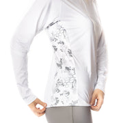 Women's SG Edge White Camo Long Sleeve Half Zip Shirt SG Edge Apparel