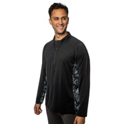 Men's SG Edge Black Camo Long Sleeve Half Zip Shirt SG Edge Apparel
