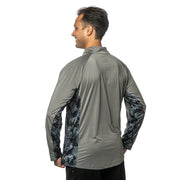 Men's SG Edge Grey Camo Long Sleeve Half Zip Shirt SG Edge Apparel
