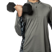 Men's SG Edge Grey Camo Long Sleeve Half Zip Shirt SG Edge Apparel