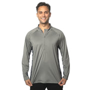 Men's SG Edge Grey Camo Long Sleeve Half Zip Shirt SG Edge Apparel